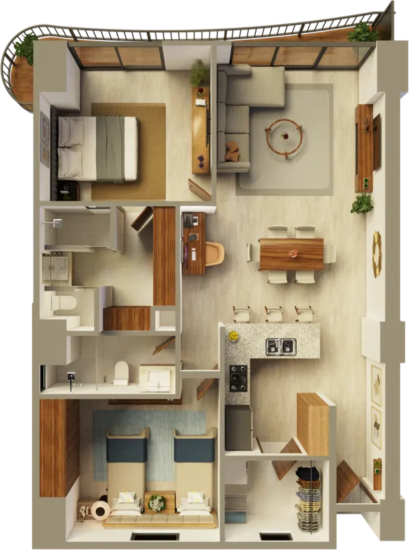 Floor plan of apartment model 03