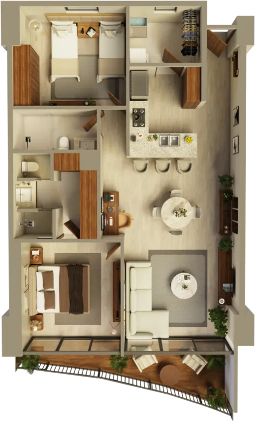 Floor plan of apartment model 04