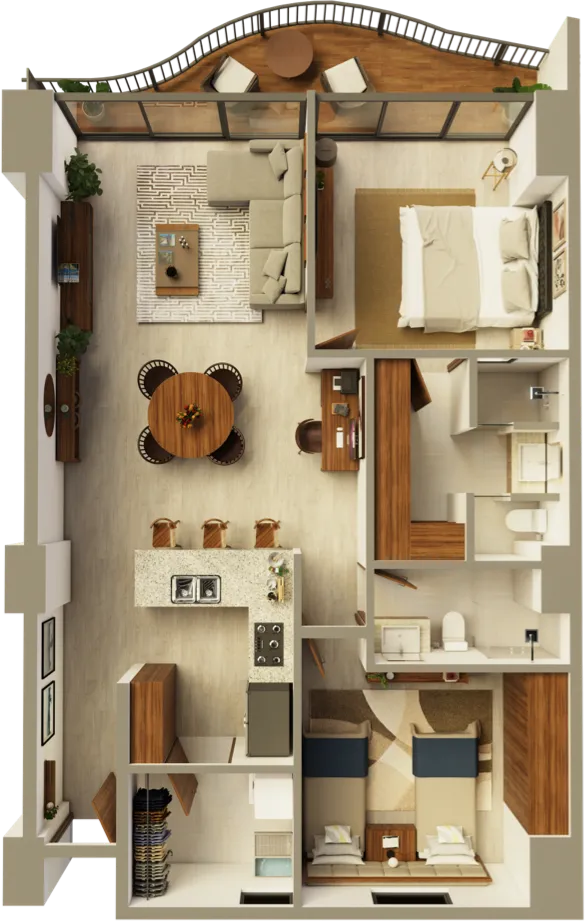 Floor plan of apartment model 05