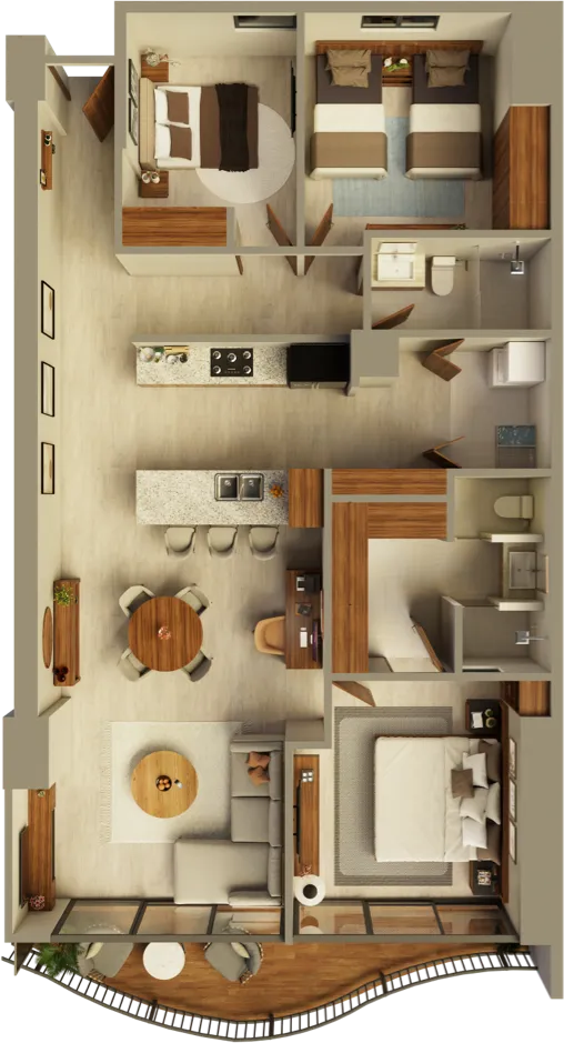 Floor plan of apartment model 06